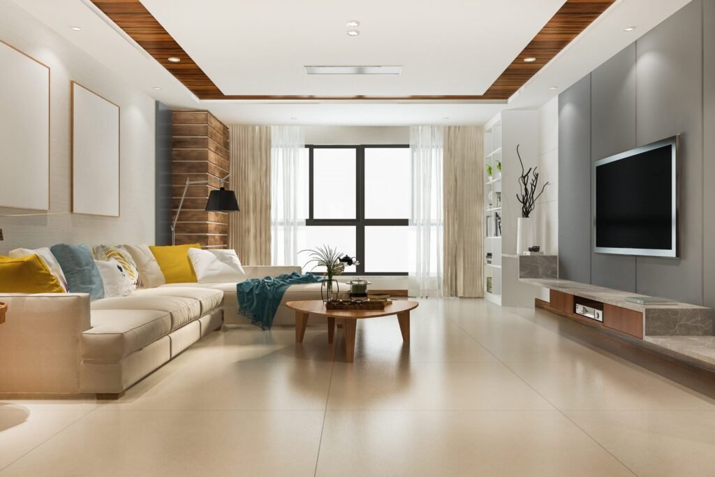 Luxury living room with modern housing