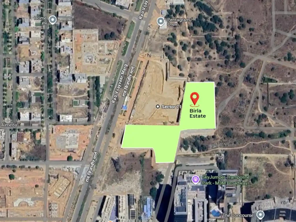 Birla Estates Sector 71 Gurgaon map